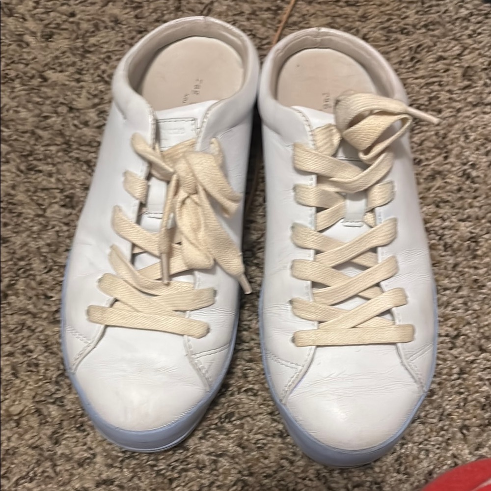 Rag & Bone White Sneakers Minimalist Slip-On Design